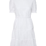 NMSommer SS Broderi Dress - Snow White