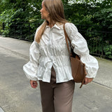 SallyIC Smock Shirt - White