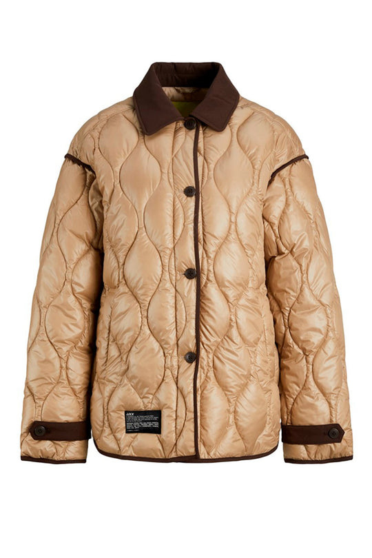 JXMari Quiltad Jacka - Beige Brun