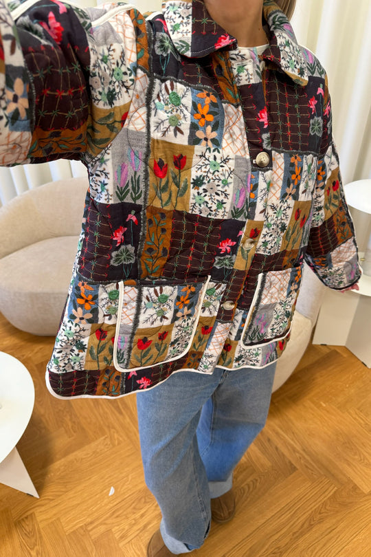 JosieIC Quilted Jacka - Mångfärgad Blomtryck