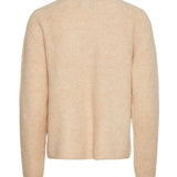 PCSilly LS Tie Knit - White Pepper Melange
