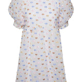 PCJulia SS Dress  - Bright White Multi Dots
