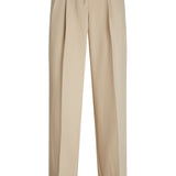JXMary Regular Pleated MW Pants - Oatmeal
