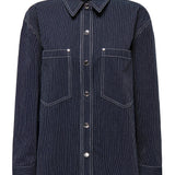 ONLMerle LS Stripe Shirt - Nightsky White