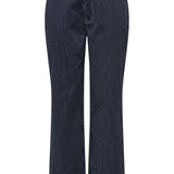ONLMerle HW Straight Stripe Pant - Night Sky White