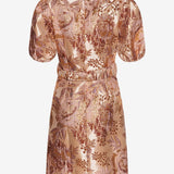 Noella Neva Belt Dress - Dark Rose Mix