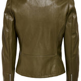 ONLJacky Faux Leather Biker - Dark Olive