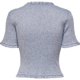 ONLLina SS Ruffle Cardigan Knit - Eventide W. Melange