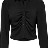 ONLMette LS Wrinkle Top - Black