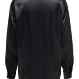 ONLVictoria LS Loose Satin Shirt - Black