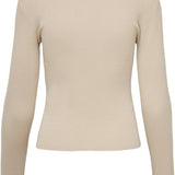 JDYPlum LS Zip Short Cardigan - Cement