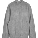 NMHalston LS Bomber Jacket - Light Grey Melange