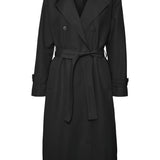 VMChloe Long Trenchcoat - Black
