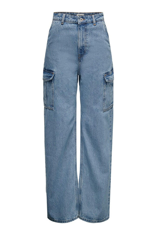 ONLHope Cargo Denim Jeans - Mörkblå Denim