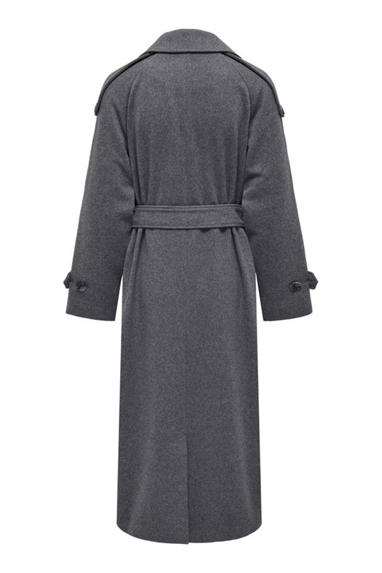 ONLMaisy Ull Trenchcoat - Mörkgrå