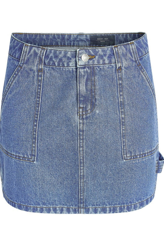 NMEmily Cargo Kjol - Medium Blå Denim