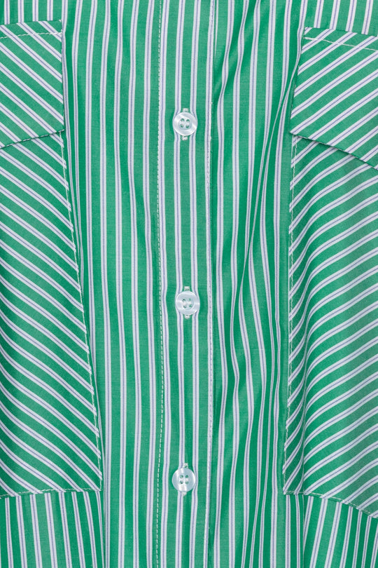 RilloIC Skjorta - Grön Vit Randig