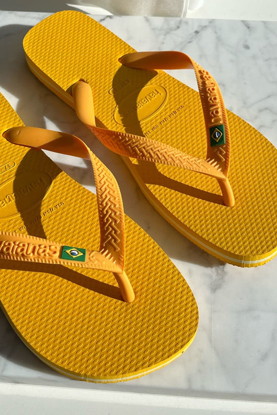 Havaianas Flip Flops - Orange Med Logo