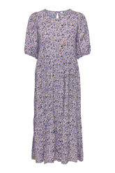 JDYStarr Life Klänning - Lila Med Vita Blommor