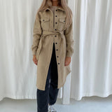 Long Emmy Jacket - Camel - se.byic.com
