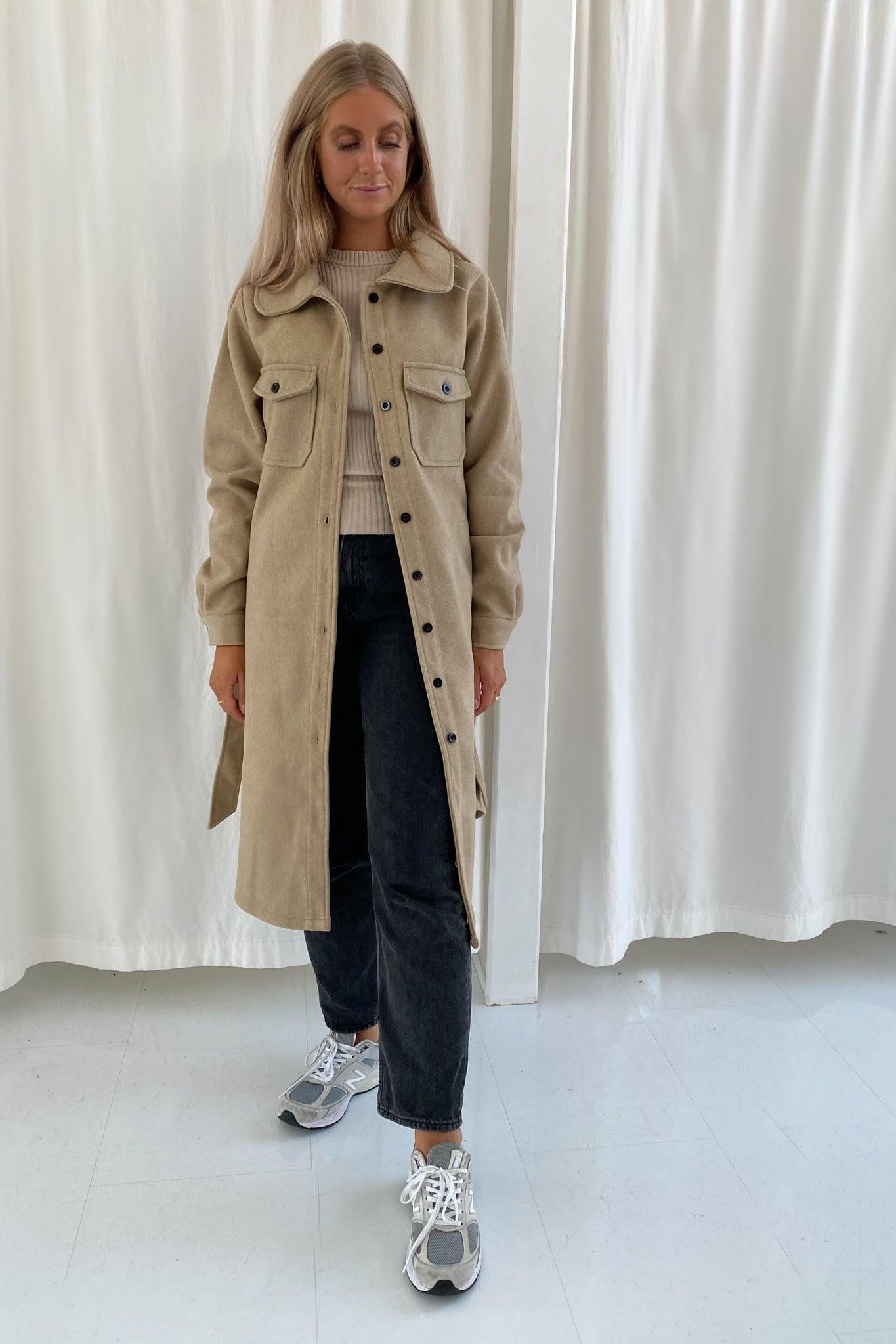 Long Emmy Jacket - Camel - se.byic.com