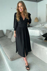 Long Adel Dress - Black - se.byic.com