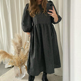 Aminni O-Neck 3/4 Midi Dress - Green - se.byic.com