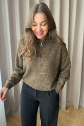 Baker Stickad Tröja - Mörkbrun - se.byic.com