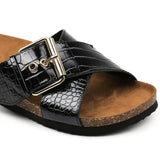 Mathilda Croc Sandal - Sort - dk.byic.com