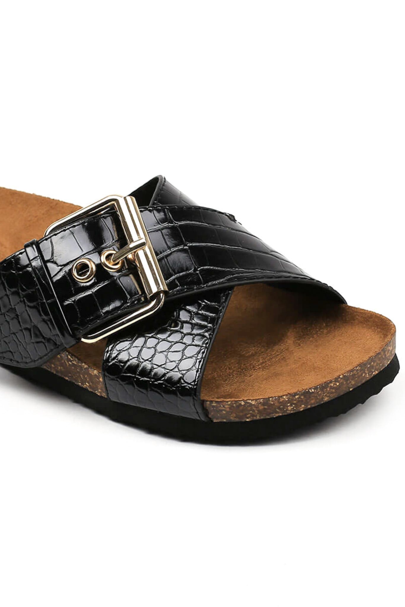 Mathilda Croc Sandal - Sort - dk.byic.com