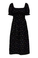 JDYMilla Smock Klänning - Svart Med Körsbärstryck