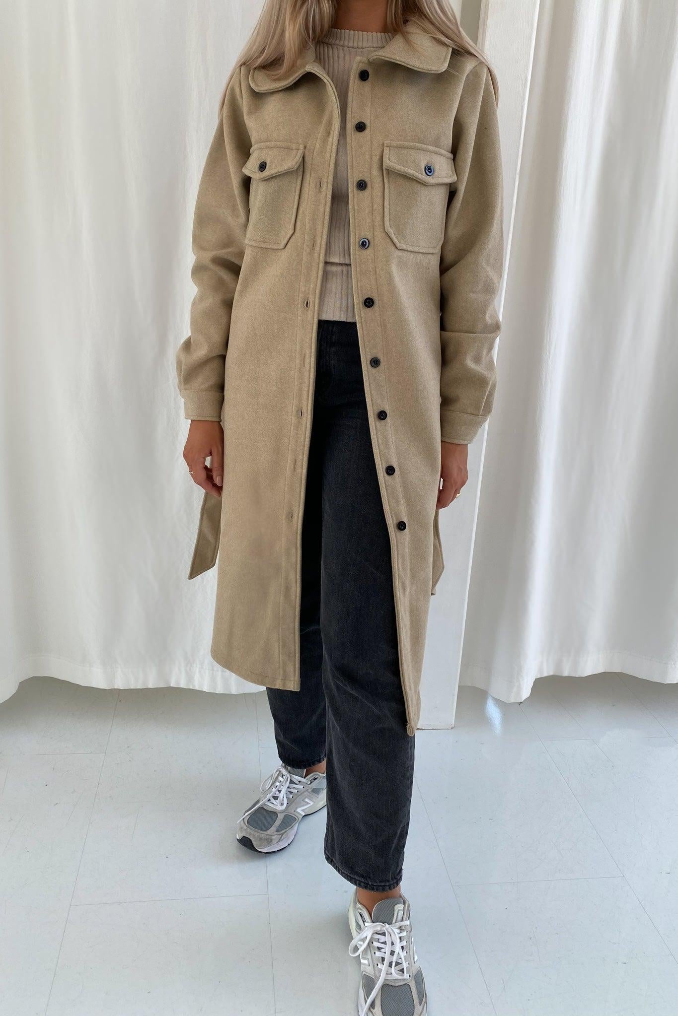Long Emmy Jacket - Camel - se.byic.com
