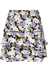 Nova Mette Smock Skirt - Purple Flower - se.byic.com